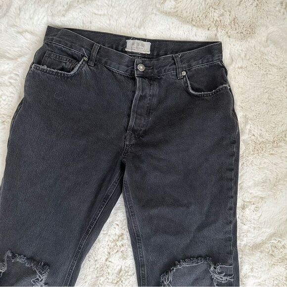 Free People We the Free black cropped flare open knee distressed jeans size 27 - Picture 8 of 8